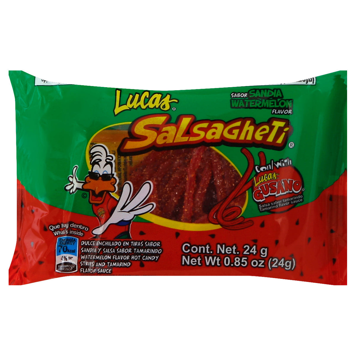 Lucas Dulce Strips Aguamelon Flavor 0.85 oz