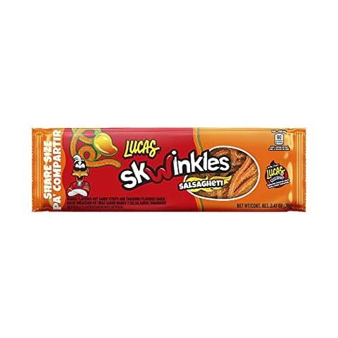 Lucas Skwinkles Salsagheti Mango King Size 70gm — Empaque mostrado en la fotografía