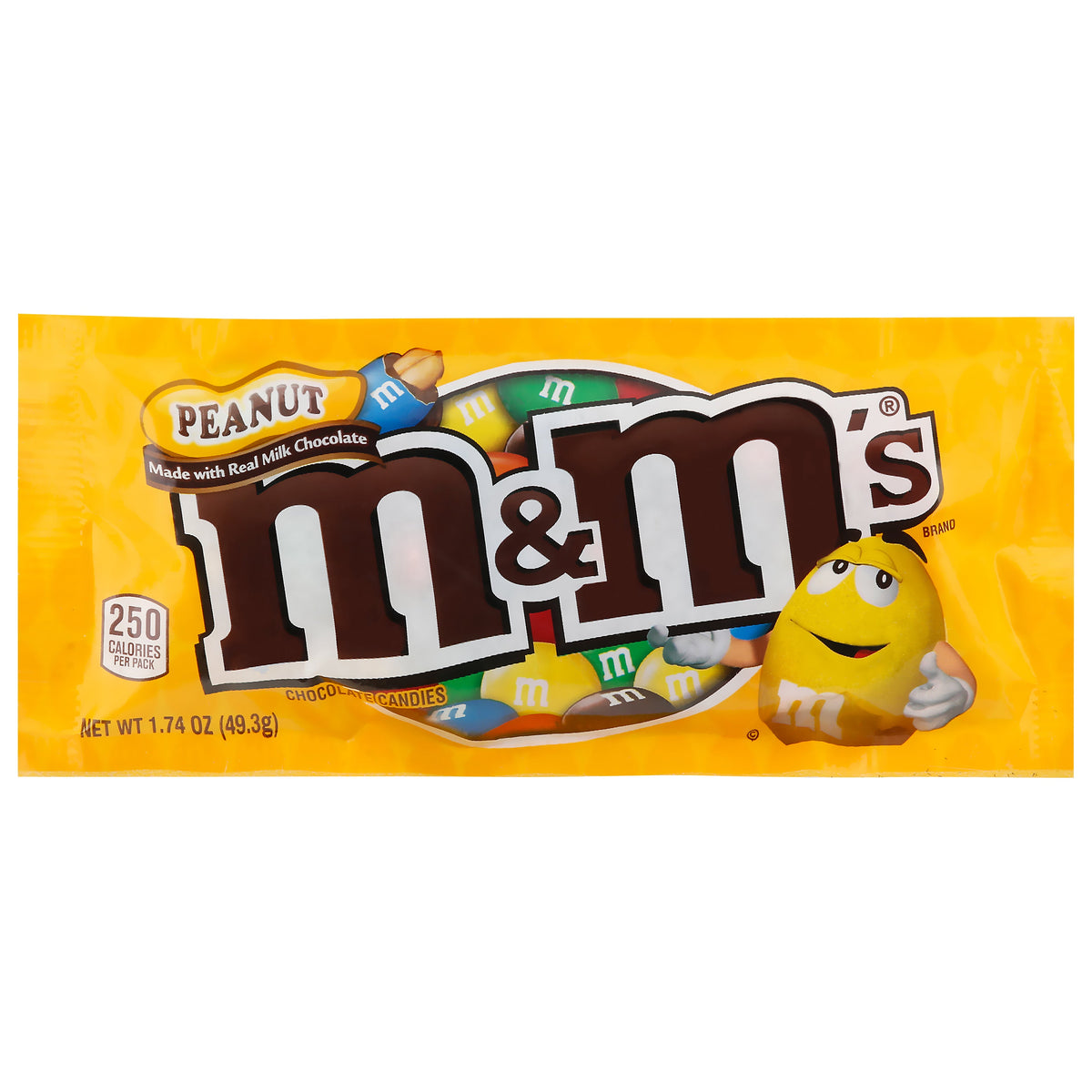 M&M's Peanut Chocolate Dulces 1.74 oz Package