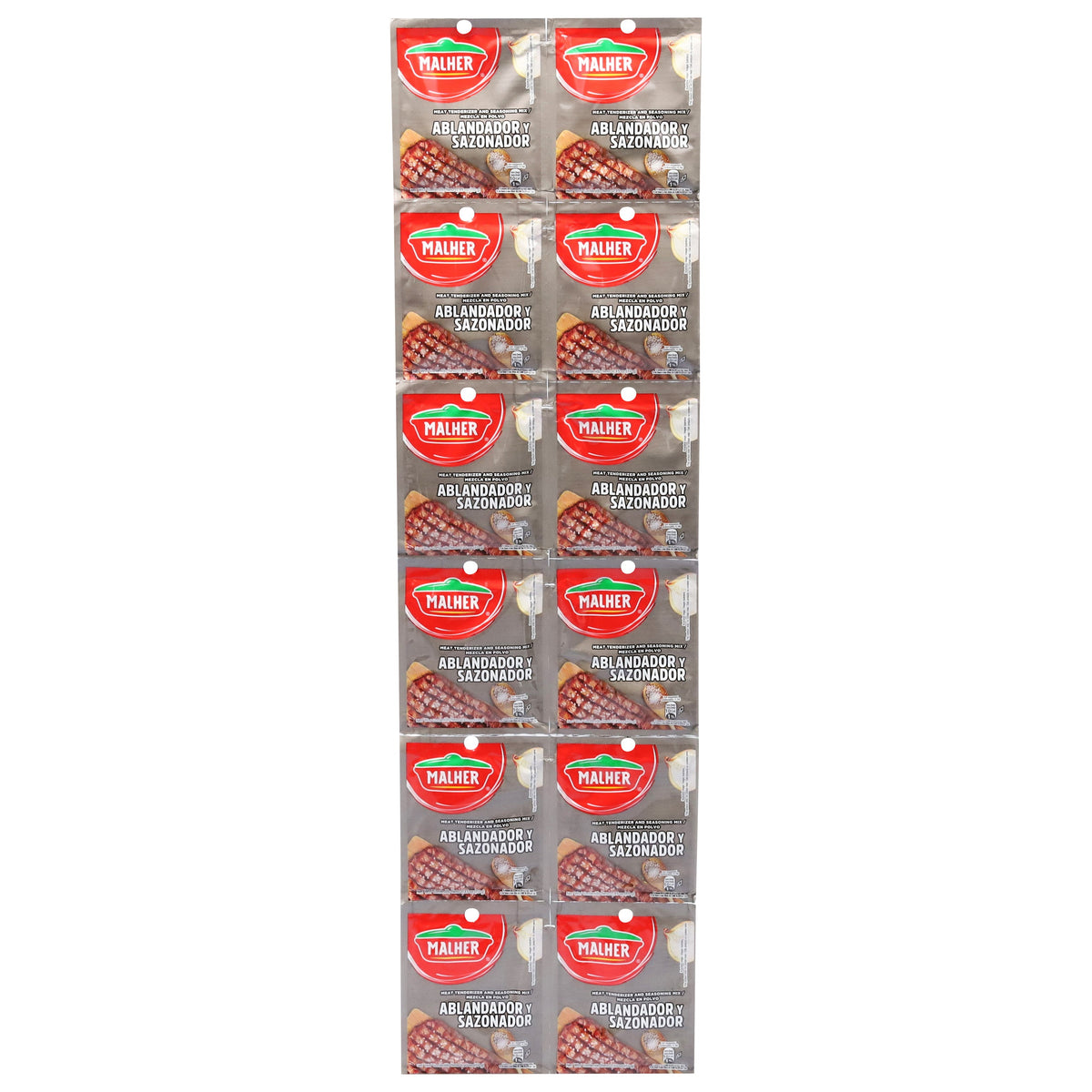 Malher Ablandador de carne and Sazonador Mix 12 - 0.35 oz Sobres