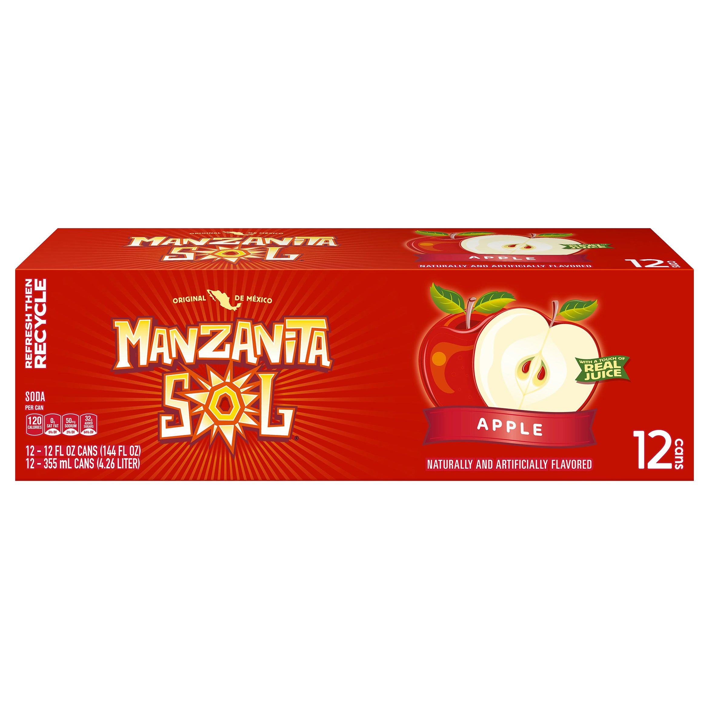 Manzanita Sol Refresco de manzana — 12 latas de 12 fl oz