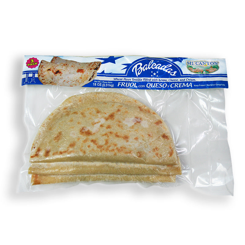 Mi Cantón baleadas de frijol con queso y crema — 16 oz