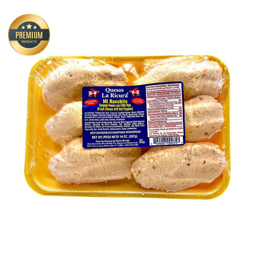 Mi Ranchito cuajada fresca con chile rojo — 14 oz