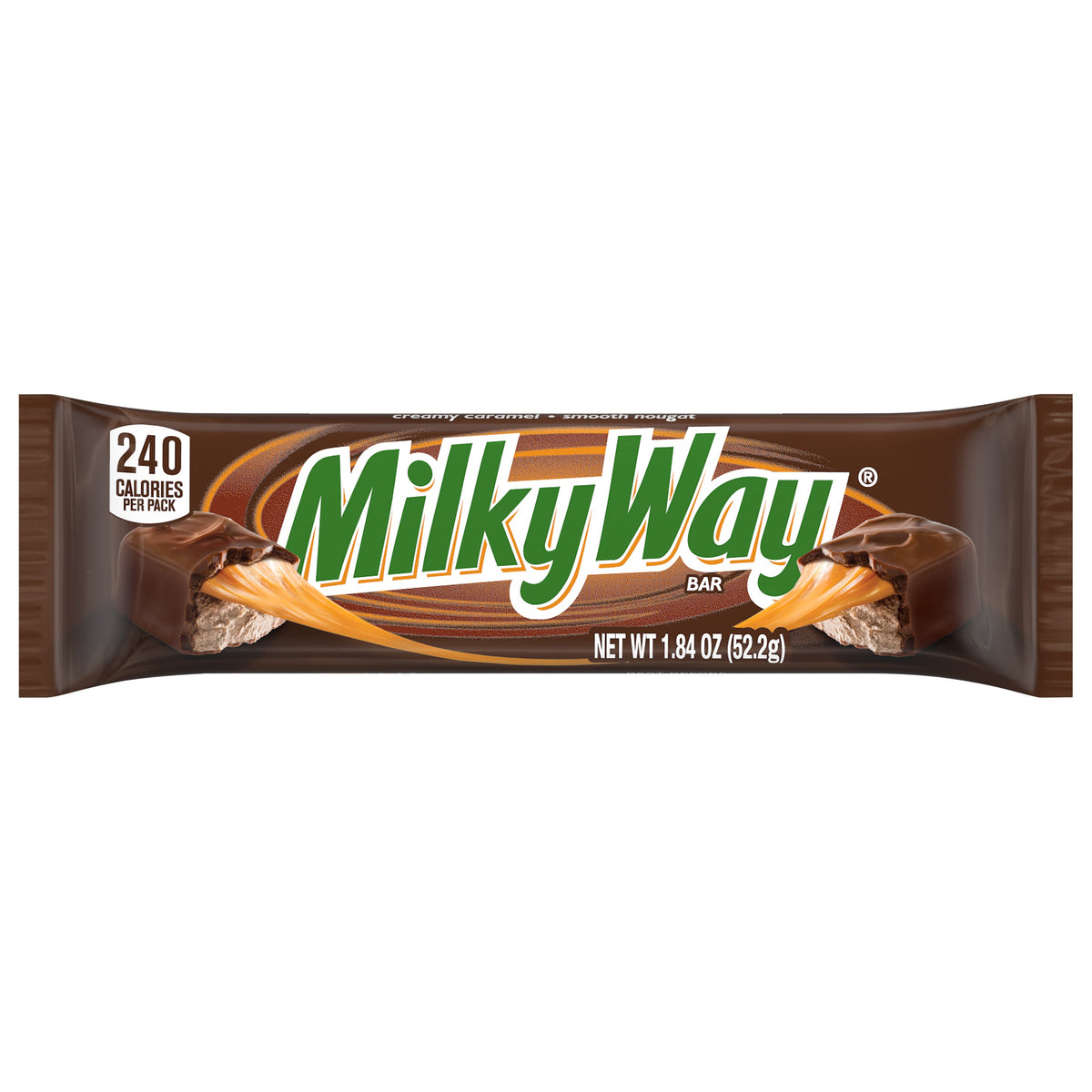 MILKY WAY, Leche Chocolate Singles Size Dulce Bars, 1.84 Oz