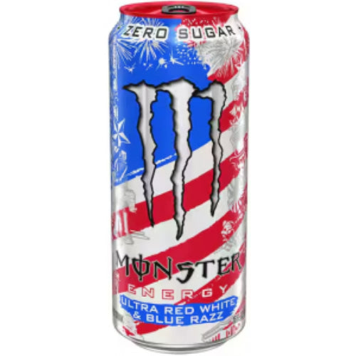 Monster Ultra Red White & Blue Razz 16oz