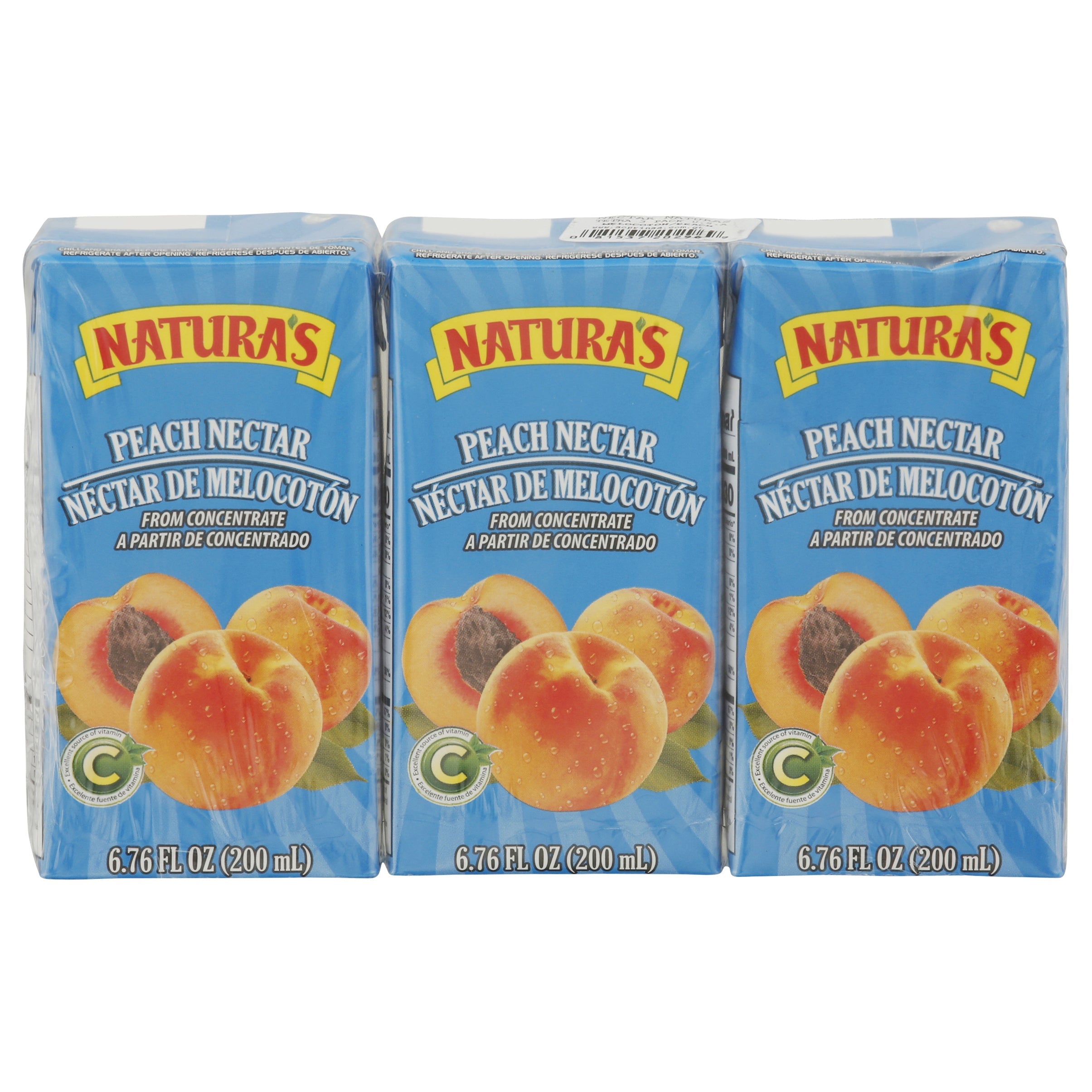 Natura's Néctar de durazno en paquete — 3 envases de 200 ml