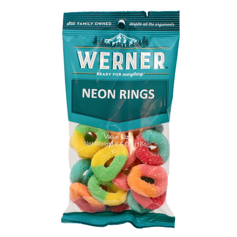 Werner gomitas aros neón — 6.5 oz