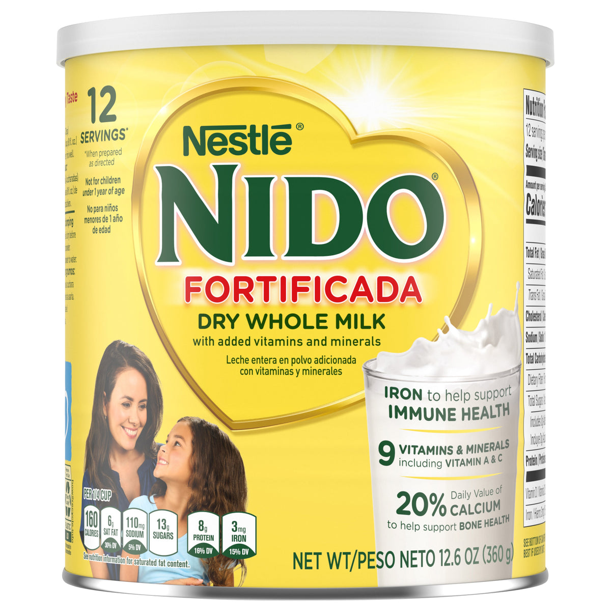 Nido Fortificada Leche entera en polvo — 12.6 oz