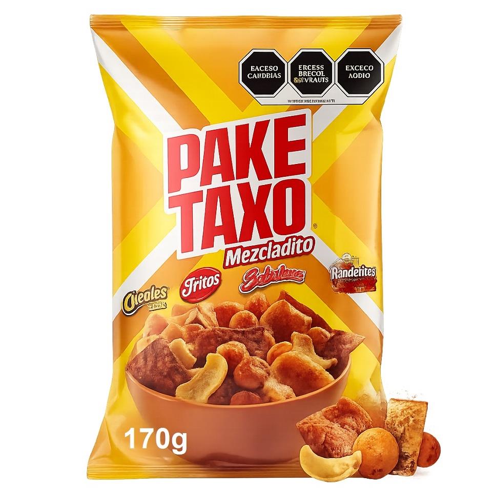 Paketaxo Mezcladito (Imported) Chips 265gm — Empaque mostrado en la fotografía