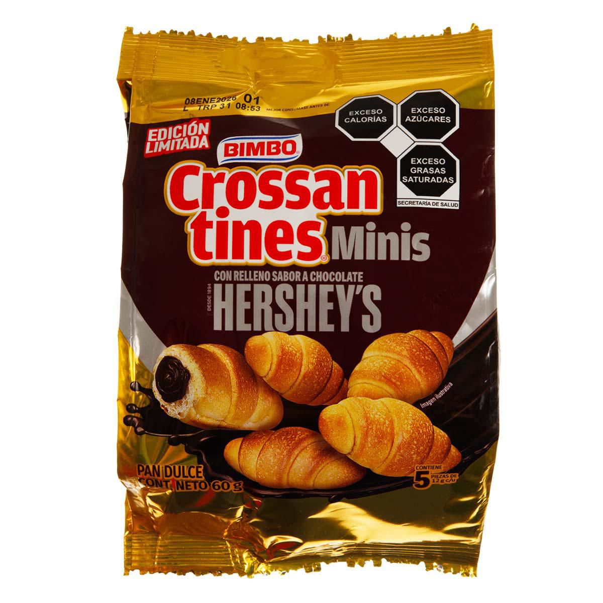Bimbo Crossantines Minis rellenos de chocolate Hershey’s — 60 g