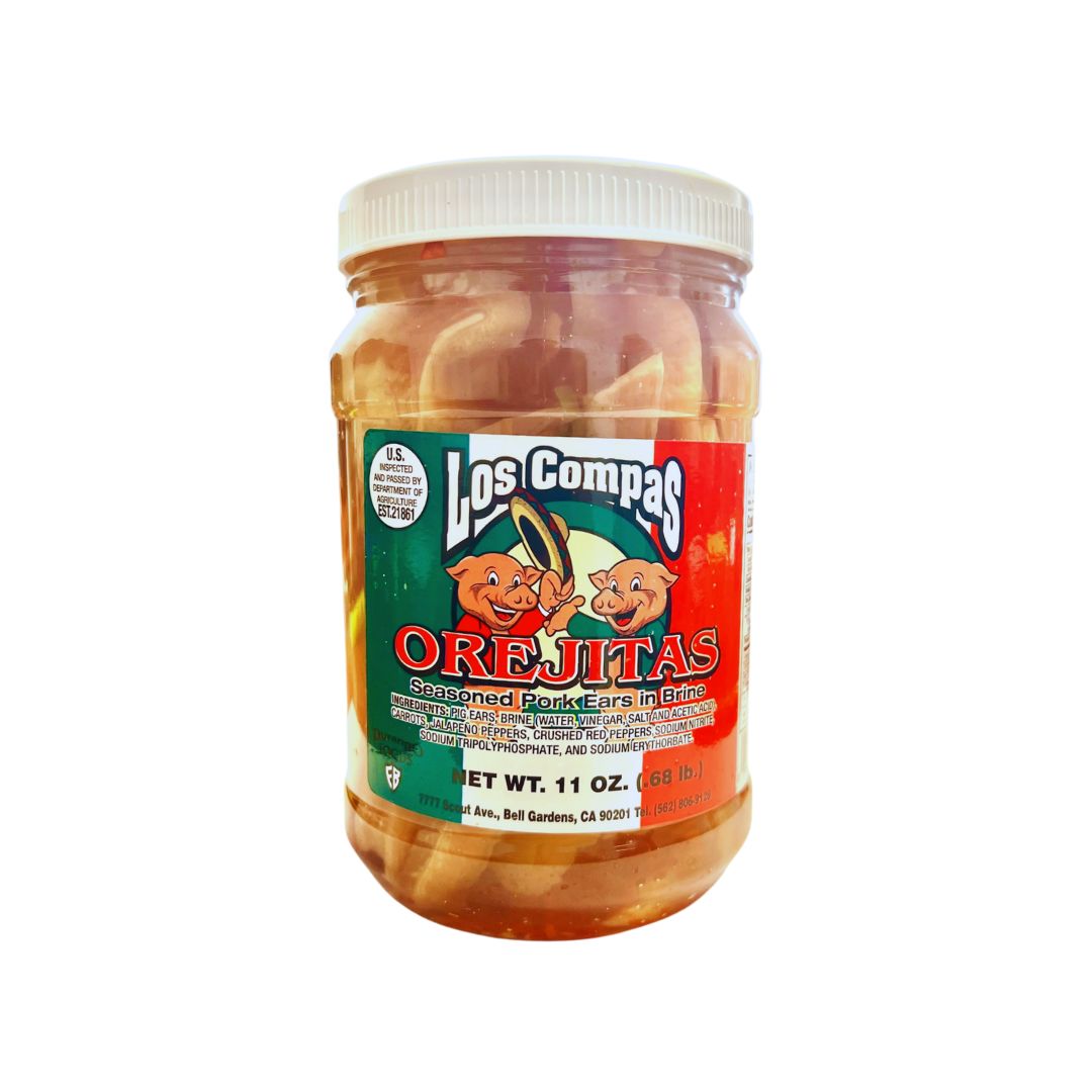 Los Compas orejitas de puerco en salmuera — 11 oz