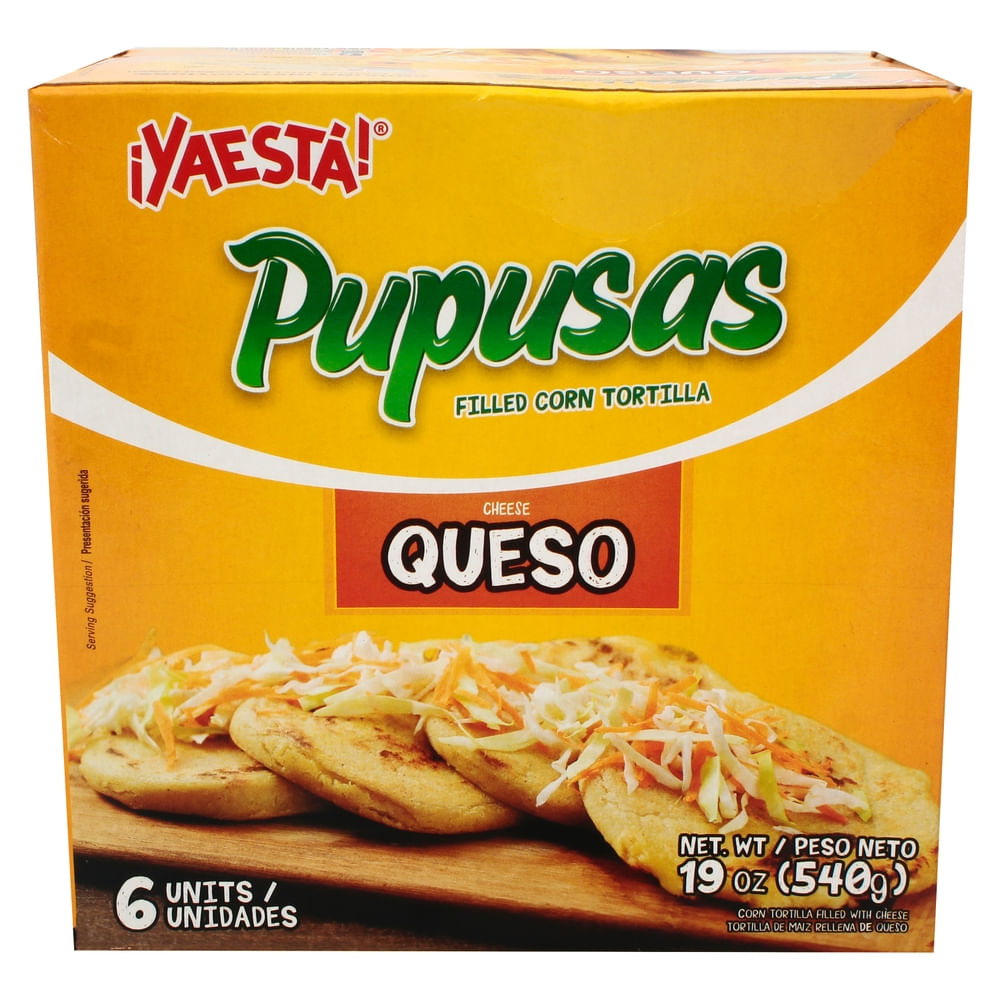 YaEstá Pupusas de Queso Congeladas — 6 unidades · 540 g