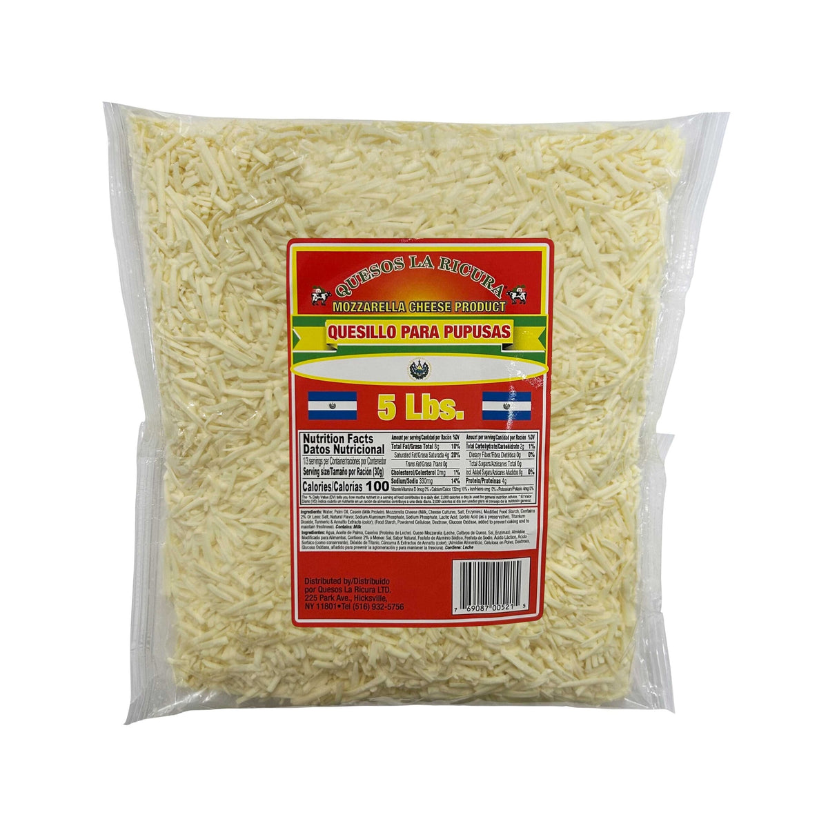 Quesos La Ricura quesillo para pupusas — 5 lb