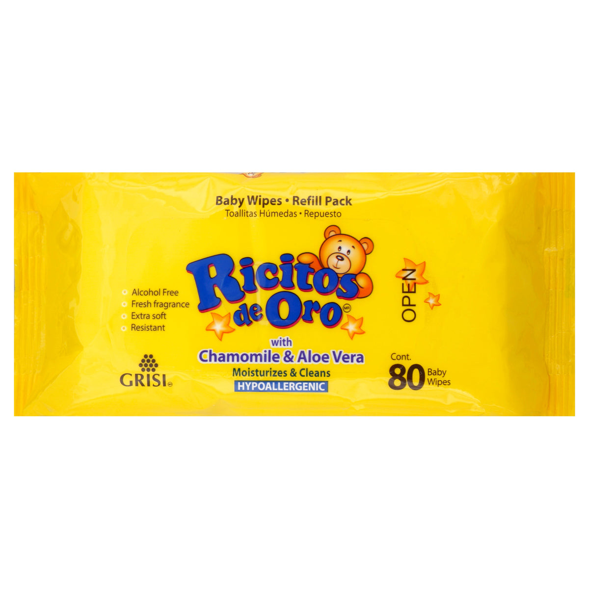 Ricitos de Oro Toallitas para bebé 80 unidades
