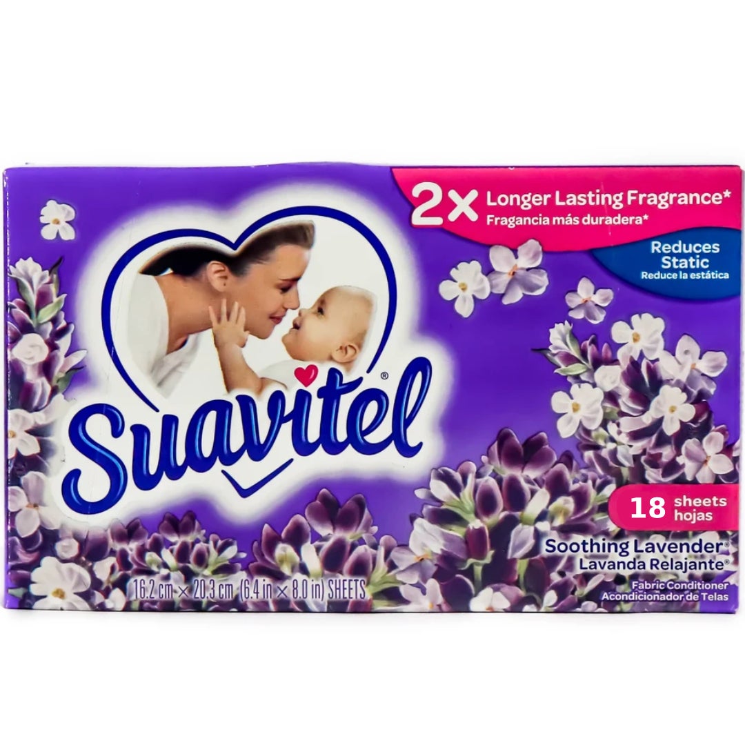 Suavitel toallitas para secadora lavanda — 18 hojas