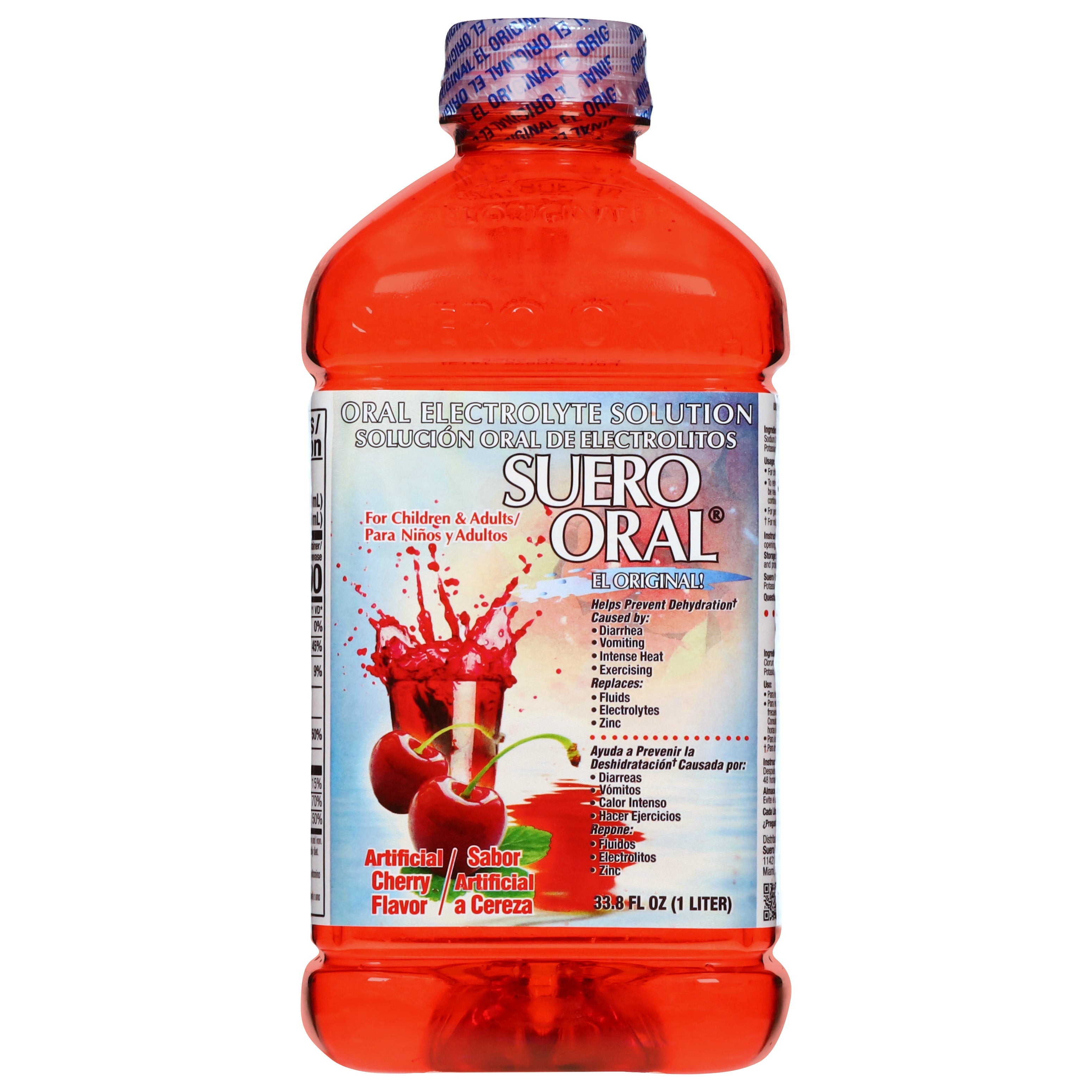 Suero Oral Bebida con electrolitos sabor cereza — 1 L