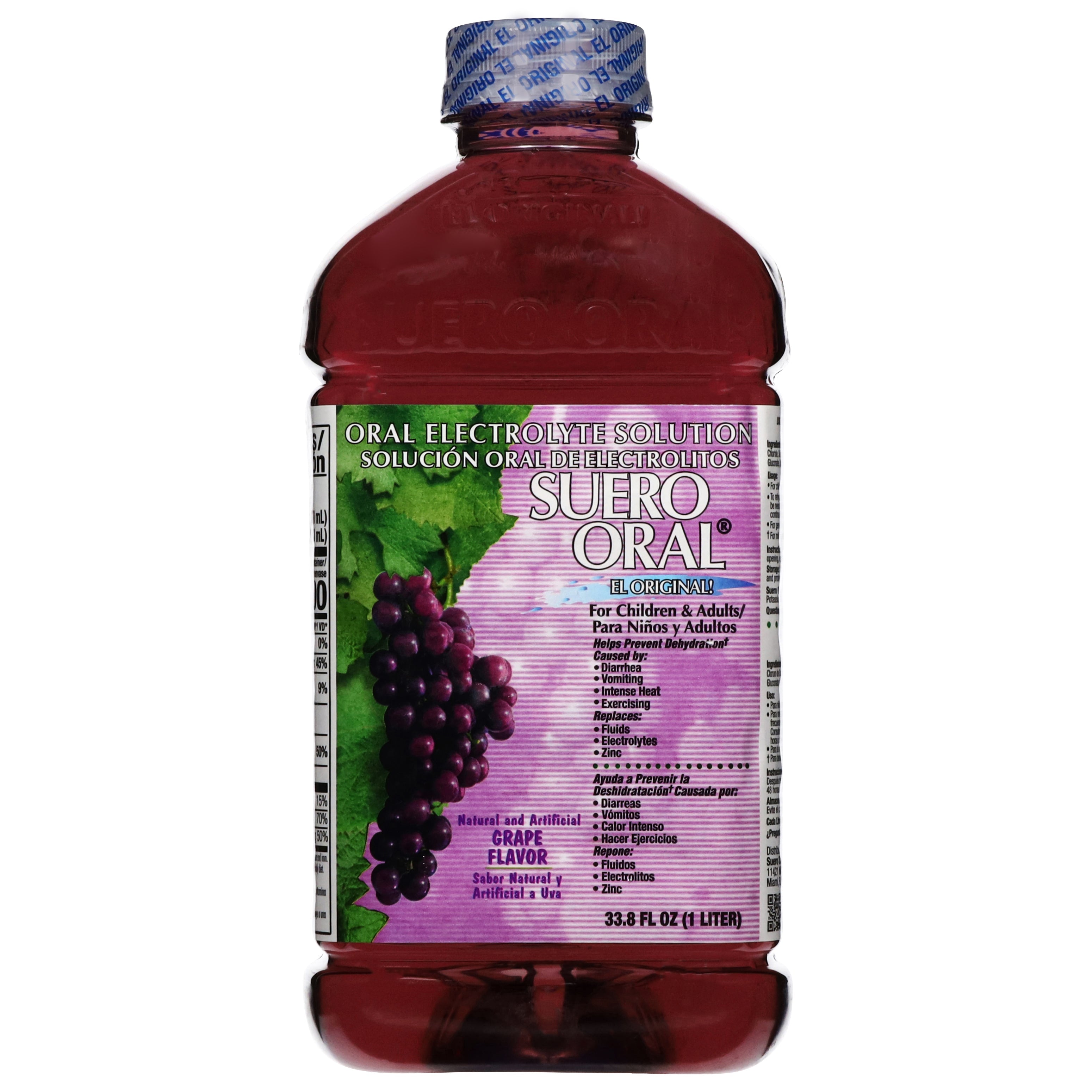 Suero Oral Bebida con electrolitos sabor uva — 1 L