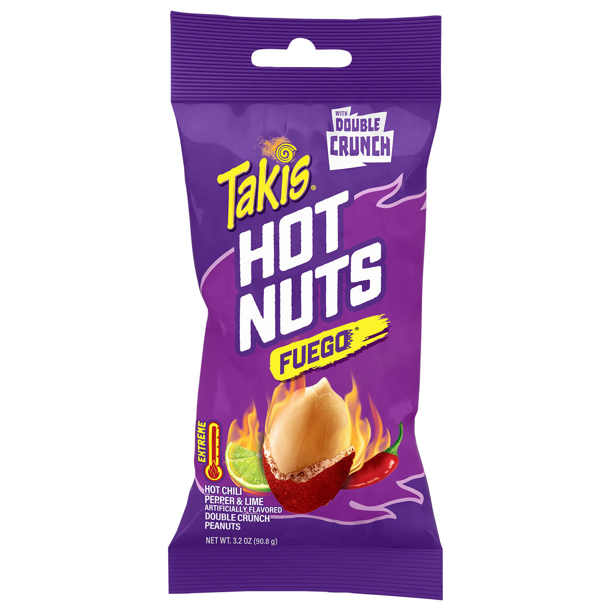 Takis Hot Nuts Extreme Fuego Double Crunch Peanuts 3.2 oz