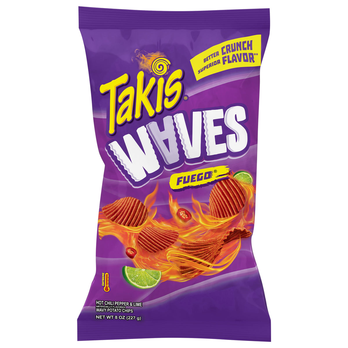 Takis Waves Extreme Fuego Wavy Papas fritas 8 oz