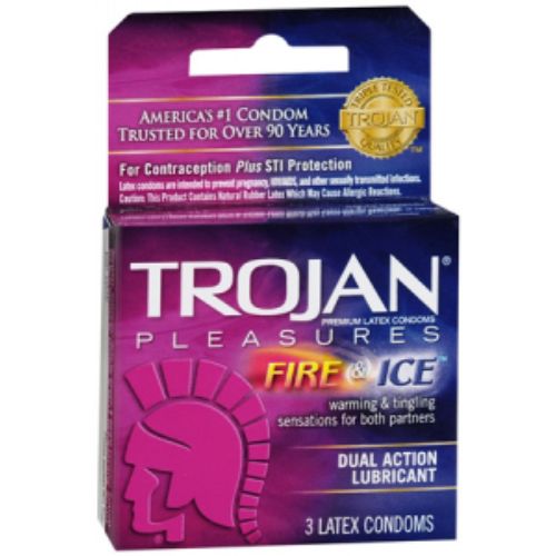 Trojan Condoms Fire & Ice Dual Action Lubricant — 3.00 CT