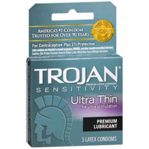 Trojan Condoms Ultra Thin Premium Lubricant — 3.00 CT