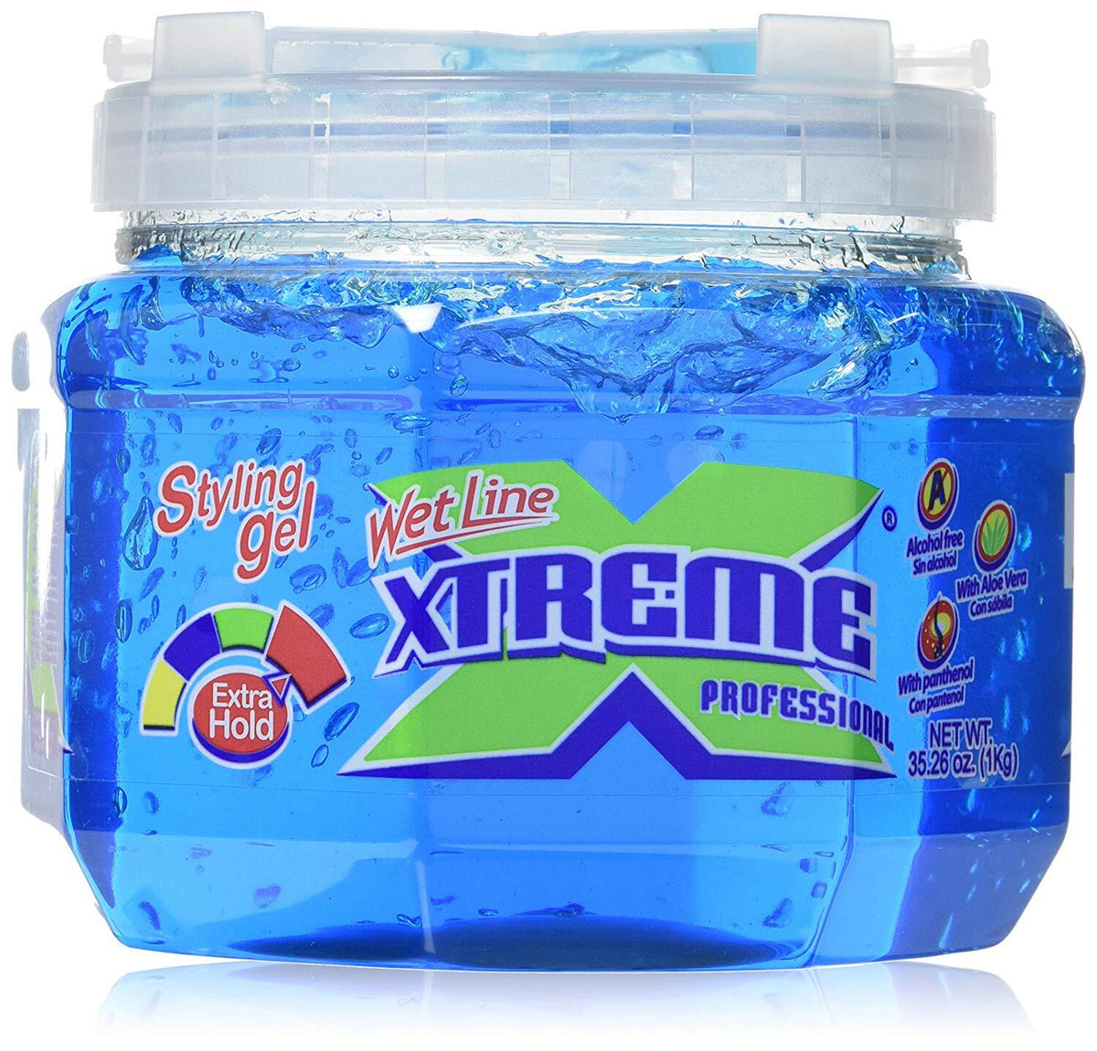 Wet Line Xtreme Professional Styling Gel Extra Hold, Blue — 35.26 Oz