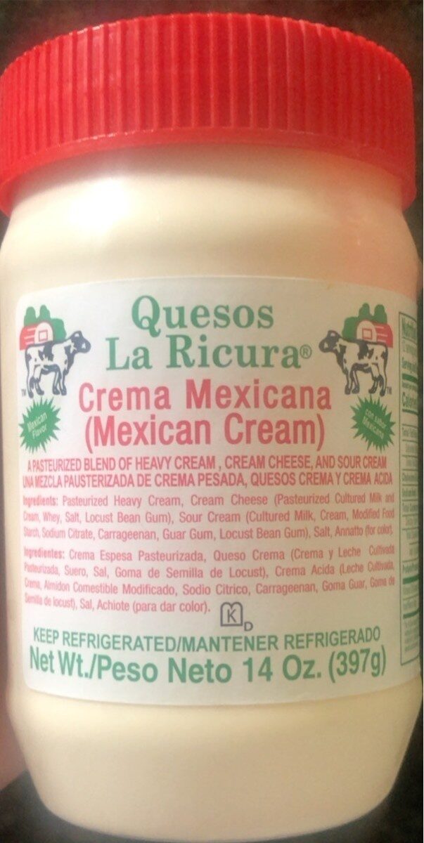 Quesos La Ricura crema mexicana 14 oz
