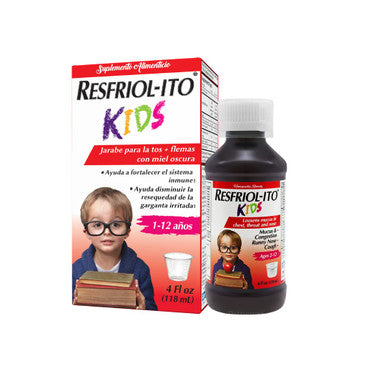 Resfriolito Kids Mucus & Congestion, Runny Nose, Flems, Cough Reliever Syrup - 4 fl oz