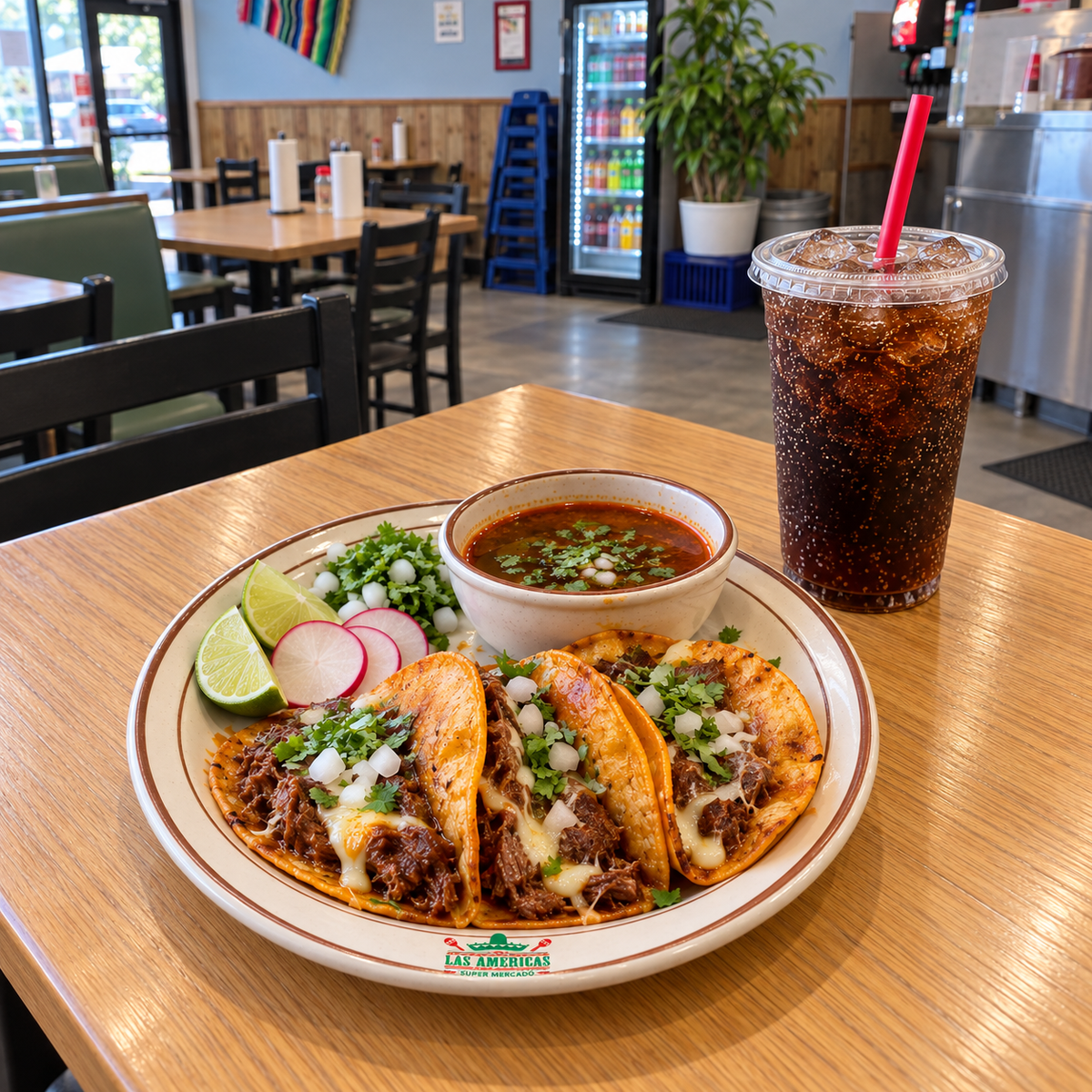 Combo de 3 tacos de birria — imagen ilustrativa creada con IA