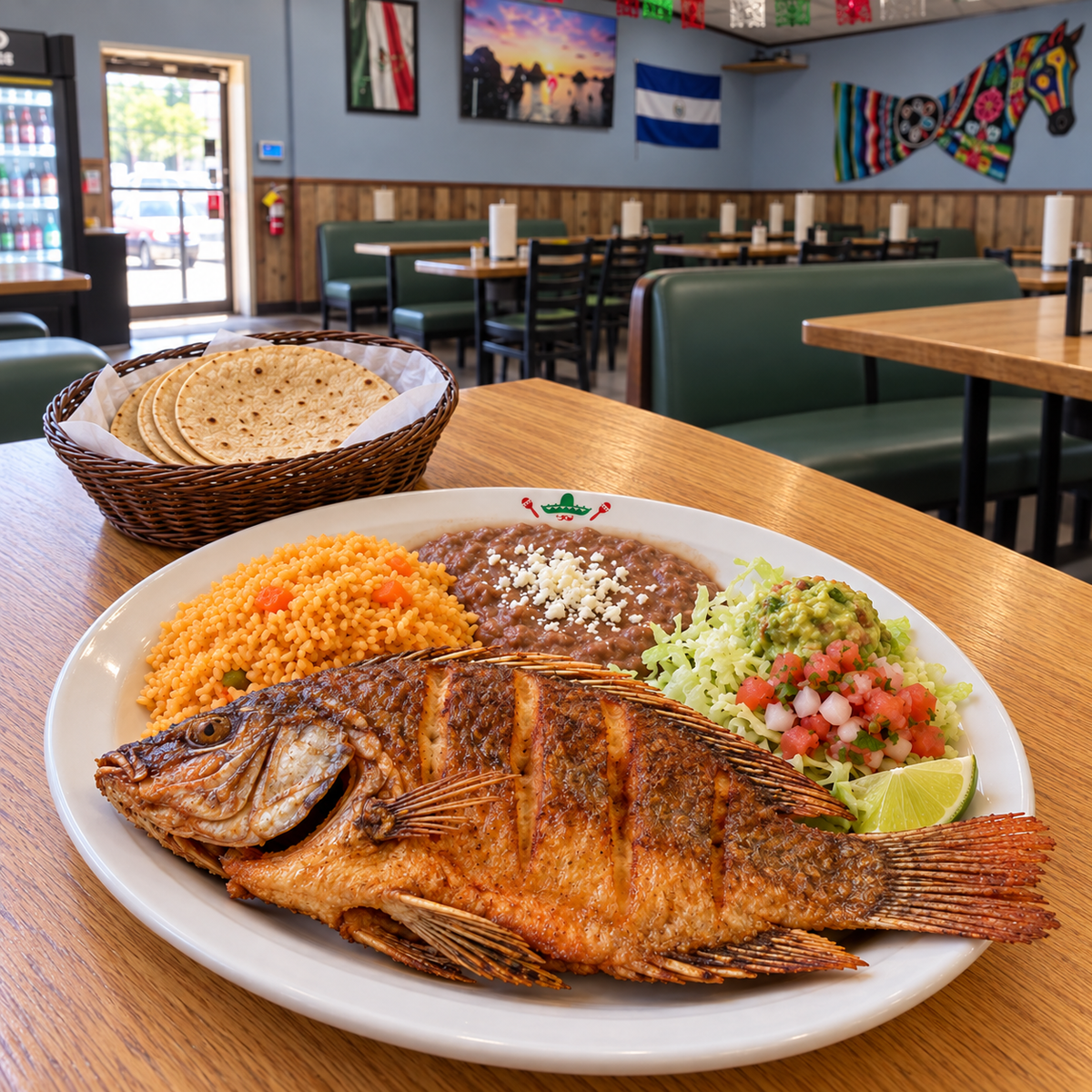 Mojarra frita — imagen ilustrativa creada con IA