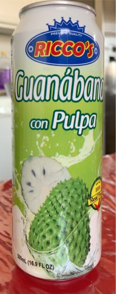 Riccos bebida de guanabana con pulpa