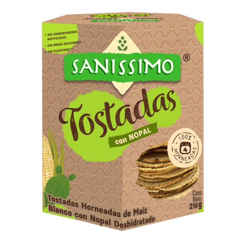 Saníssimo tostadas horneadas con nopal — 216 g