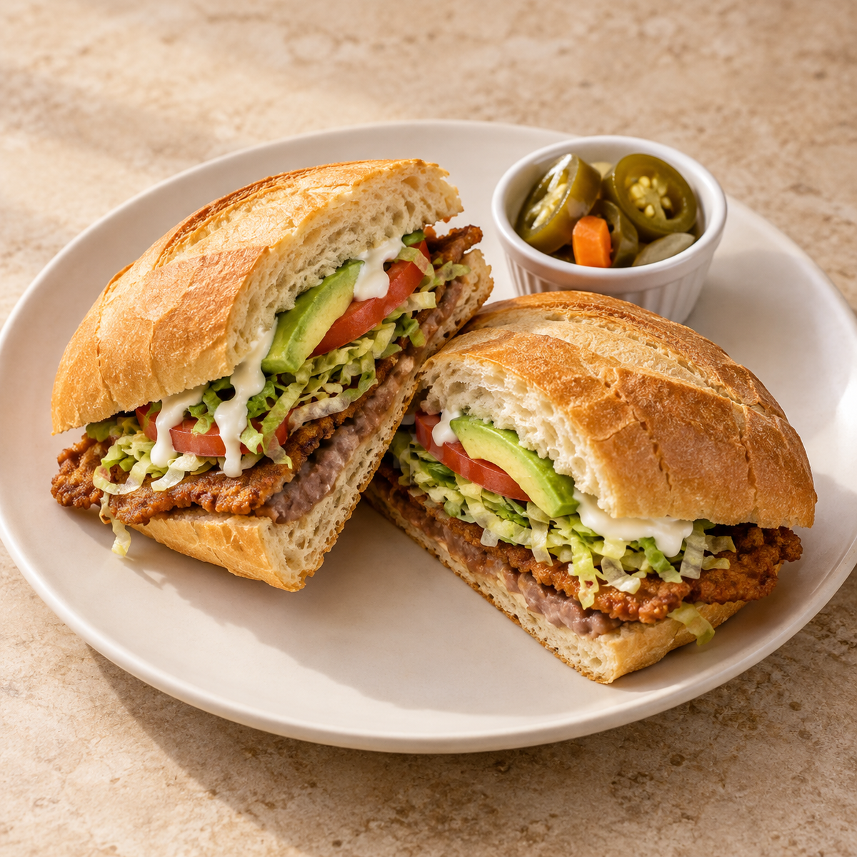 Torta de milanesa; porción propuesta: 1 torta; imagen ilustrativa generada con IA