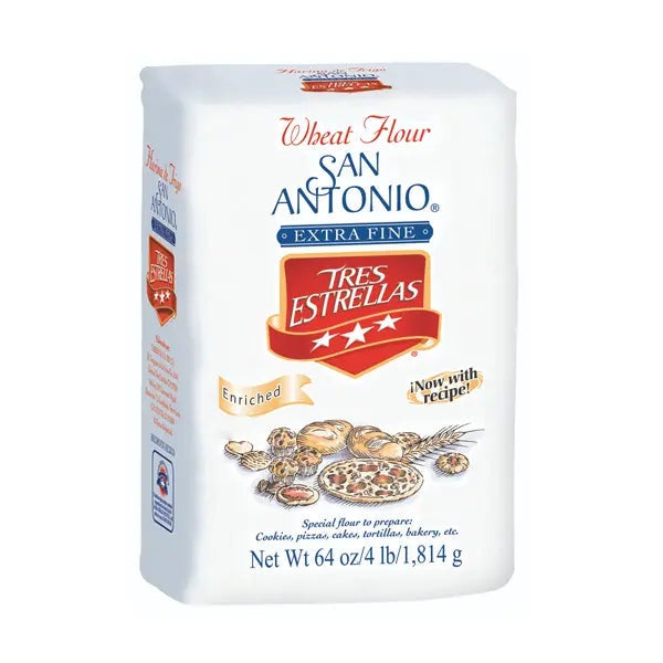 Tres Estrellas San Antonio harina de trigo — 4 lb